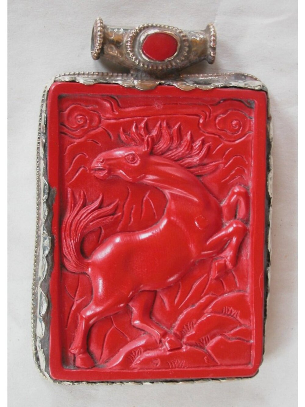 Dharma Shop Copal & Silver Horse Amulet